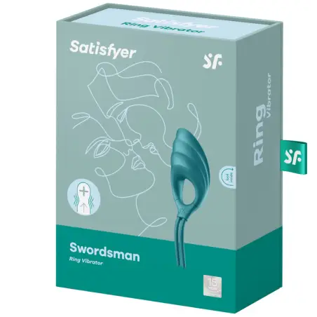 SATISFYER - SWORDSMAN ANILLO VIBRADOR VERDE 