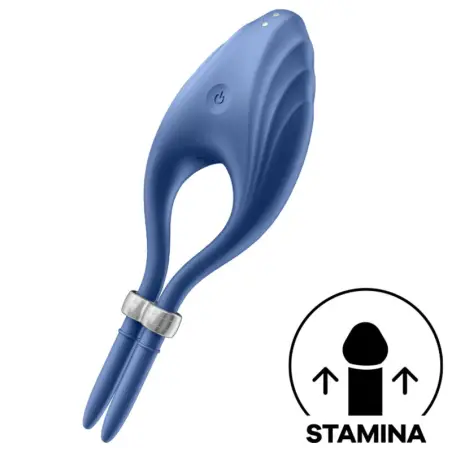 SATISFYER - DUELIST ANILLO VIBRADOR AZUL 