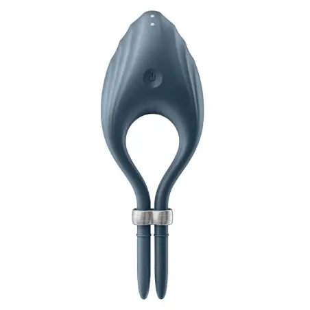 SATISFYER - DUELIST ANILLO VIBRADOR GRIS 