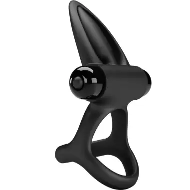 PRETTY LOVE - ANILLO VIBRADOR 10 VIBRACIONES SILICONA NEGRO 