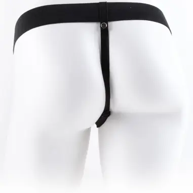 FETISH FANTASY SERIES - ARNÉS AJUSTABLE CONTROL REMOTO PENE REALÍSTICO CON TESTÍCULOS 17.8 CM 