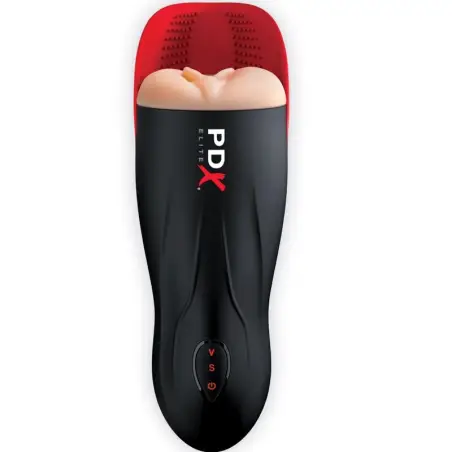 PDX ELITE - MASTURBADOR STROKER FUCK-O-MATIC VAGINA DOBLE VIBRACIÓN PENE & TESTÍCULOS 