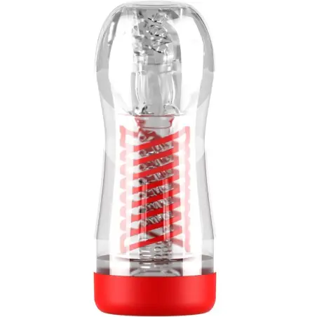 PDX ELITE - MASTURBADOR STROKER VIEWTUBE 2 COMPRESION ESPIRAL TRANSPARENTE 