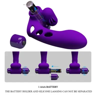 PRETTY LOVE - ORLANDO FUNDA DE DEDO VIBRADOR MORADO 