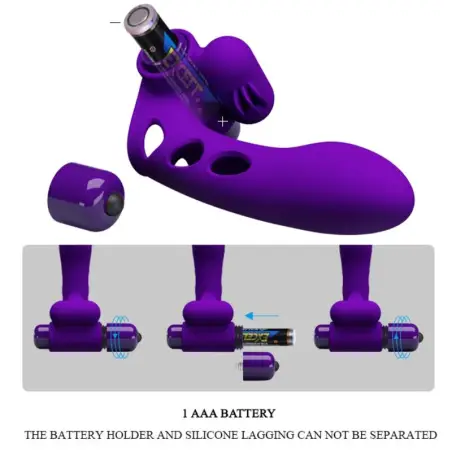 PRETTY LOVE - ORLANDO FUNDA DE DEDO VIBRADOR MORADO 