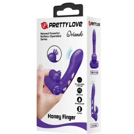 PRETTY LOVE - ORLANDO FUNDA DE DEDO VIBRADOR MORADO 