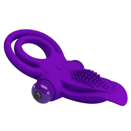 PRETTY LOVE - ANILLO VIBRADOR PARA PENE MORADO 