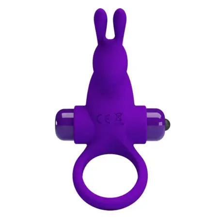 PRETTY LOVE - ANILLO VIBRADOR I CONEJO PARA PENE MORADO 