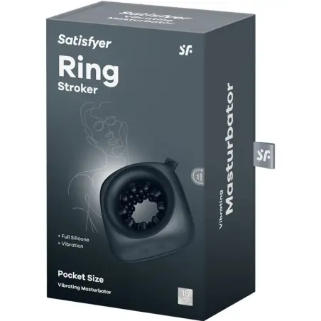 SATISFYER - RING STROKER MASTURBADOR & VIBRADOR 