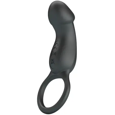 PRETTY LOVE - TRAE ANILLO VIBRADOR CON ESTIMULADOR NEGRO Anillos con Vibración