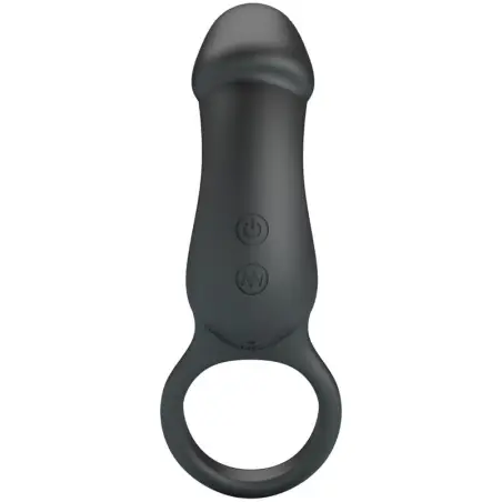 PRETTY LOVE - TRAE ANILLO VIBRADOR CON ESTIMULADOR NEGRO Anillos con Vibración