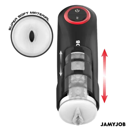 JAMYJOB - GRAVITY MASTURBADOR VAGINA AUTOMÁTICO 5 MODOS DE EMPUJE Y EFECTO SONIDO 