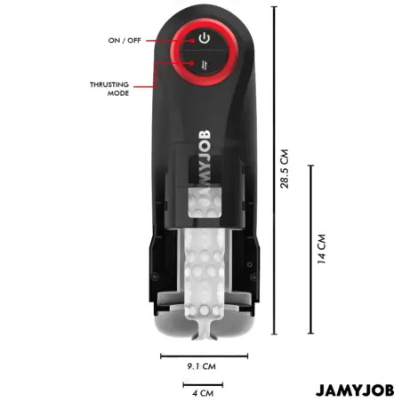 JAMYJOB - GRAVITY MASTURBADOR VAGINA AUTOMÁTICO 5 MODOS DE EMPUJE Y EFECTO SONIDO 