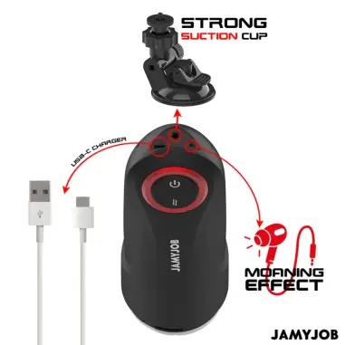 JAMYJOB - GRAVITY MASTURBADOR VAGINA AUTOMÁTICO 5 MODOS DE EMPUJE Y EFECTO SONIDO 