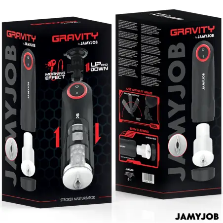 JAMYJOB - GRAVITY MASTURBADOR VAGINA AUTOMÁTICO 5 MODOS DE EMPUJE Y EFECTO SONIDO 
