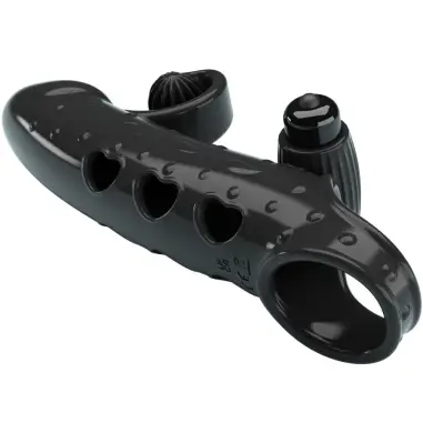 ROMANCE - FUNDA PARA PENE CON VIBRACIÓN NEGRO Fundas Pene con Extensión