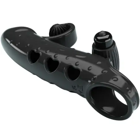 ROMANCE - FUNDA PARA PENE CON VIBRACIÓN NEGRO Fundas Pene con Extensión