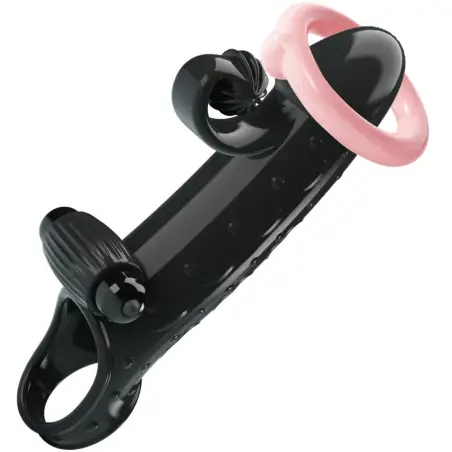 ROMANCE - FUNDA PARA PENE CON VIBRACIÓN NEGRO Fundas Pene con Extensión