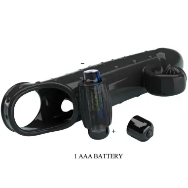 ROMANCE - FUNDA PARA PENE CON VIBRACIÓN NEGRO Fundas Pene con Extensión