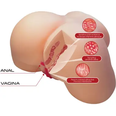 CRAZY BULL - OLIVIA TRASERO FEMENINO REALISTA VAGINA Y ANAL 5.5 KG Masturbadores varios