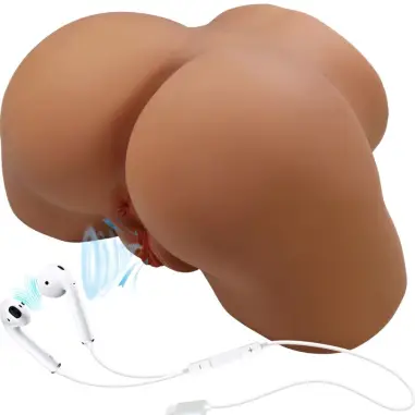 CRAZY BULL - GERIANN TRASERO FEMENINO REALISTA VIBRADOR & SUCCIONADOR CON SONIDO 5.5 KG 