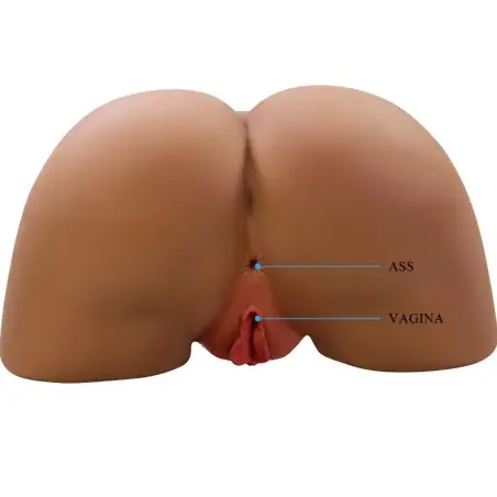 CRAZY BULL - GERIANN TRASERO FEMENINO REALISTA VIBRADOR & SUCCIONADOR CON SONIDO 5.5 KG 