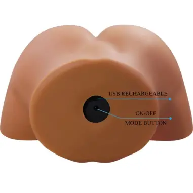 CRAZY BULL - GERIANN TRASERO FEMENINO REALISTA VIBRADOR & SUCCIONADOR CON SONIDO 5.5 KG 