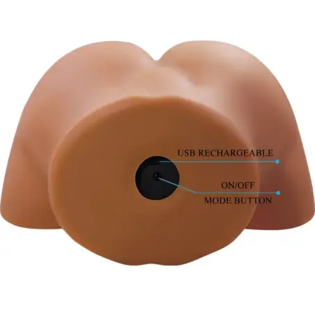 CRAZY BULL - GERIANN TRASERO FEMENINO REALISTA VIBRADOR & SUCCIONADOR CON SONIDO 5.5 KG 