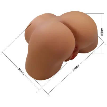 CRAZY BULL - GERIANN TRASERO FEMENINO REALISTA VIBRADOR & SUCCIONADOR CON SONIDO 5.5 KG 