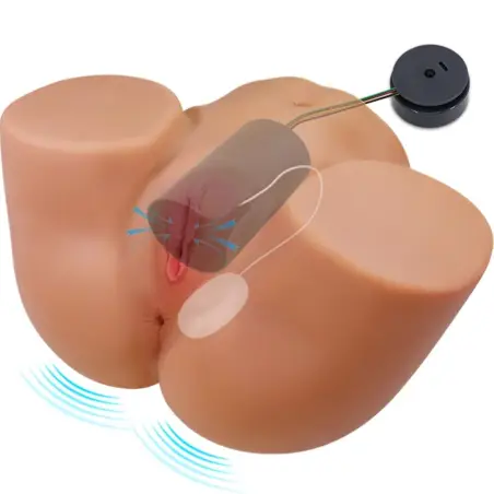 CRAZY BULL - ILANA TRASERO FEMENINO REALISTA VIBRADOR & SUCCIONADOR CON SONIDO 6.8 KG 