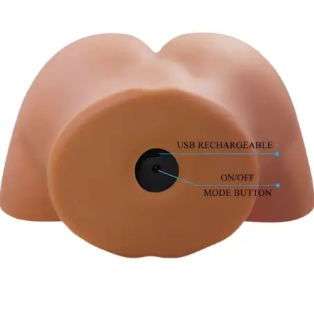 CRAZY BULL - ILANA TRASERO FEMENINO REALISTA VIBRADOR & SUCCIONADOR CON SONIDO 6.8 KG 