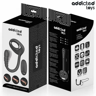 ADDICTED TOYS - ANILLO PENE VIBRADOR PUNTO·P CONTROL REMOTO 