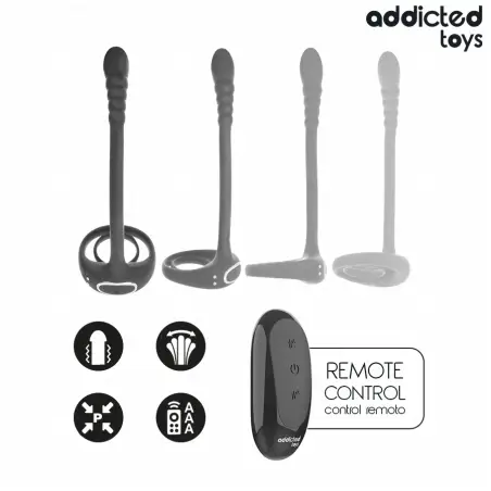 ADDICTED TOYS - ANILLO PENE VIBRADOR PUNTO·P CONTROL REMOTO 