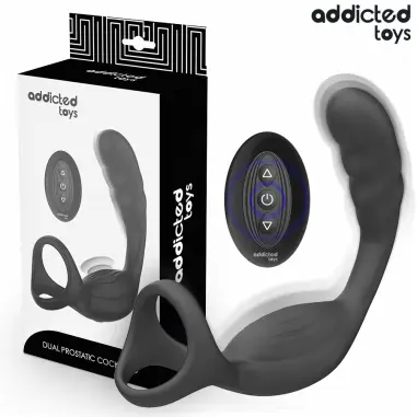 ADDICTED TOYS - ANILLO DOBLE VIBRADOR PROSTÁTICO CONTROL REMOTO 