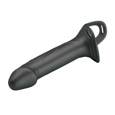 PRETTY LOVE - LANDON STRAP-ON CON VIBRACIÓN NEGRO Extensor pene con Arnés