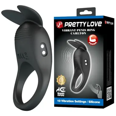 PRETTY LOVE - CARLTON ANILLO PARA PENE CON ESTIMULADOR DE CLÍTORIS Anillos con Vibración