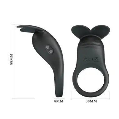 PRETTY LOVE - CARLTON ANILLO PARA PENE CON ESTIMULADOR DE CLÍTORIS Anillos con Vibración