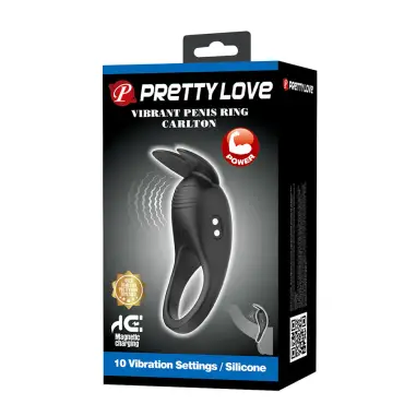 PRETTY LOVE - CARLTON ANILLO PARA PENE CON ESTIMULADOR DE CLÍTORIS Anillos con Vibración