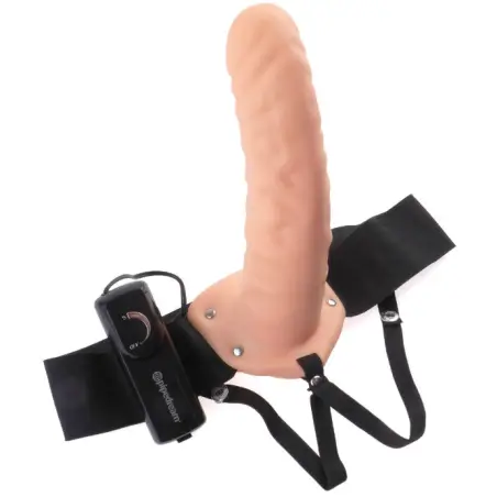 FETISH FANTASY SERIES - ARNÉS VIBRADOR HUECO 19 CM NATURAL Extensor pene con Arnés
