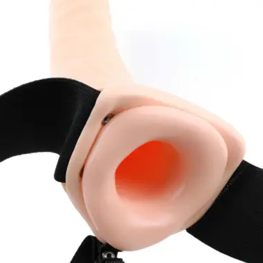 FETISH FANTASY SERIES - ARNÉS VIBRADOR HUECO 19 CM NATURAL Extensor pene con Arnés
