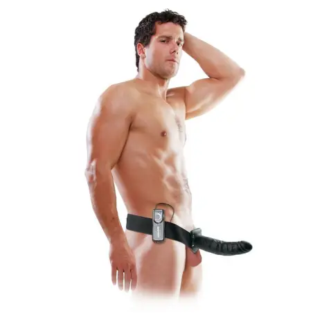 FETISH FANTASY SERIES - ARNÉS VIBRADOR HUECO 19 CM NEGRO 