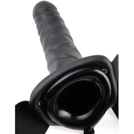 FETISH FANTASY SERIES - ARNÉS VIBRADOR HUECO 19 CM NEGRO 