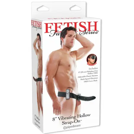 FETISH FANTASY SERIES - ARNÉS VIBRADOR HUECO 19 CM NEGRO 