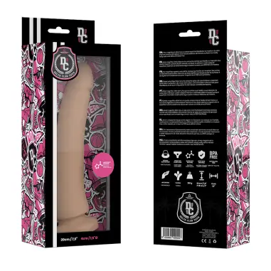 DELTA CLUB - DILDO REALISTA NATURAL SILICONA MEDICA 20 CM -O- 4 CM Penes realísticos