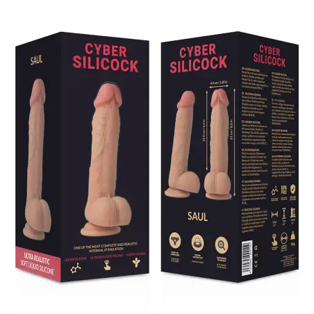 CYBER SILICOCK - SAUL REALÍSTICO SILICONA LÍQUIDA 21 CM -O- 4.2 CM Penes realísticos