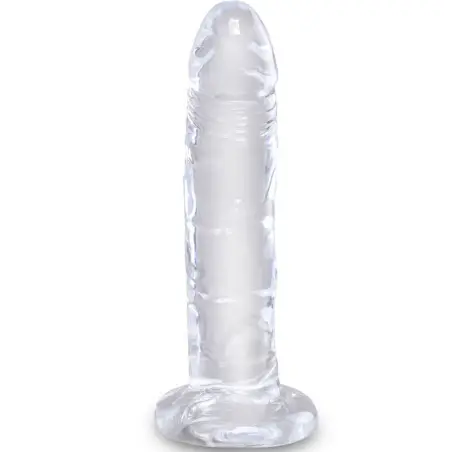 KING COCK - CLEAR PENE REALÍSTICO 15.5 CM TRANSPARENTE Dildos para Arneses