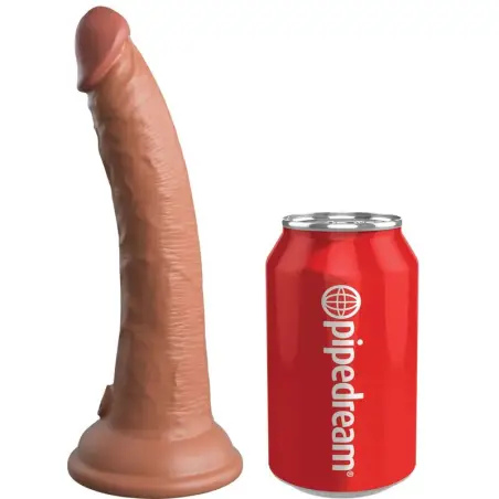 KING COCK - ÉLITE DILDO REALÍSTICO SILICONA 17.8 CM CARAMELO Penes realísticos