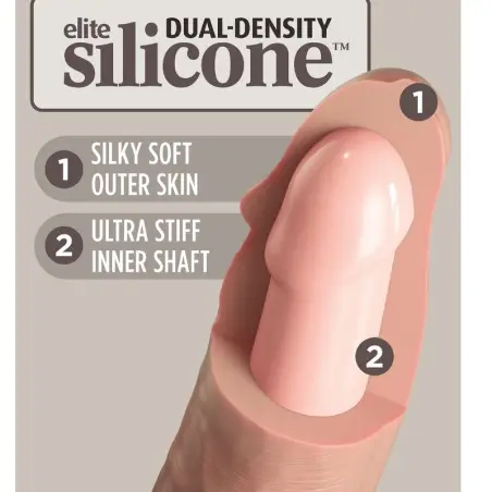 KING COCK - ÉLITE DILDO REALÍSTICO SILICONA 17.8 CM Penes realísticos