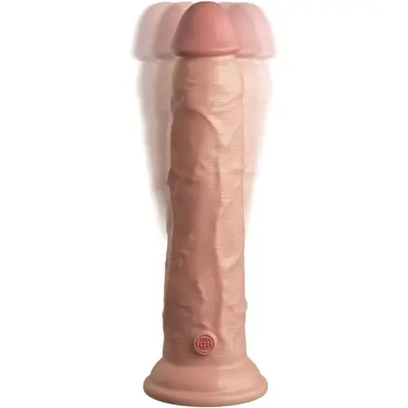 KING COCK - ÉLITE DILDO REALÍSTICO VIBRADOR & SILICONA CONTROL REMOTO 23 CM Penes realísticos
