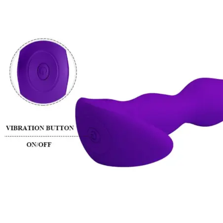PRETTY LOVE - MASAJEADOR ANAL 12 MODOS VIBRACIÓN LILA Plugs Anales